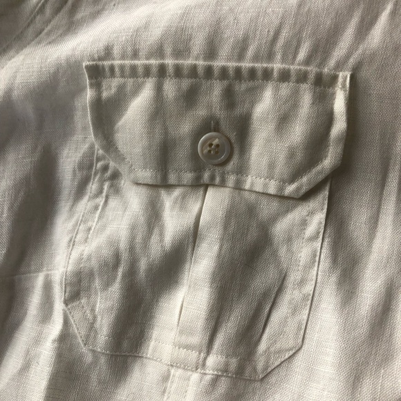 Escada Sport white linen button up shirt maxi dress womens 46 quiet luxury - Picture 7 of 15